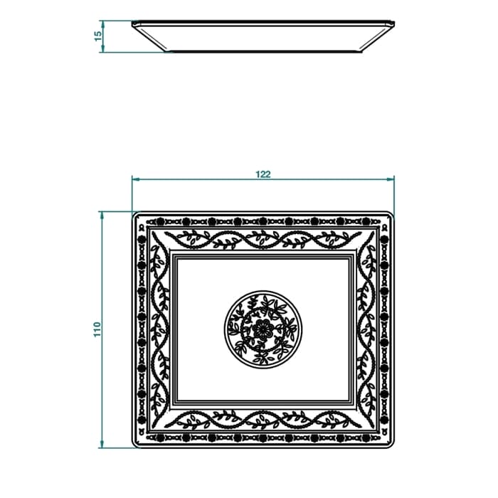 Поднос THG Marquise noir dcor Or A7F.A02.4612 белый