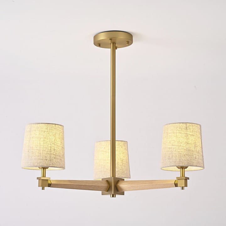 Люстра на штанге Imperiumloft Jorgenson Beige/Light wood STAVRA01