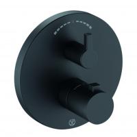 Термостатический смеситель для ванны и душа Kludi Nova Fonte 208303915 черный матовый