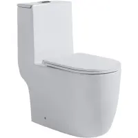 Унитаз-моноблок Abber Bequem AC1137T безободковый, торнадо, с сиденьем микролифт, белый