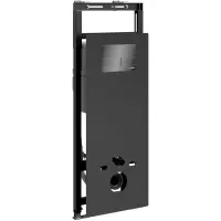 Инсталляция для унитаза WasserKRAFT Salm 27 27TLT.010.ME.BL.PB04 с кнопкой смыва, черный глянец