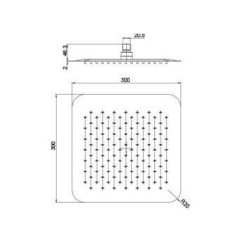 Верхний душ Paini 50CR759UPQ30E