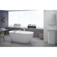 Ванна из литьевого мрамора Cezares Titan TITAN-ROUND-170-75-57 170x75 см, отдельностоящая, белый