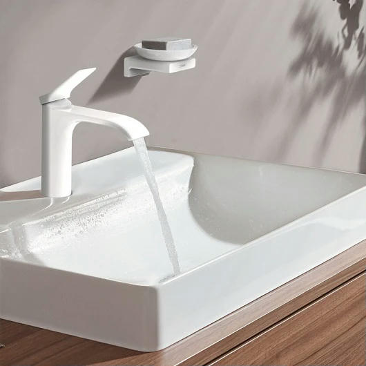 Смеситель для раковины hansgrohe Vivenis 75020700 с донным клапаном белый матовый