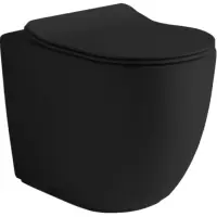 Унитаз приставной Artceram File 2.0 FLV007 17 00 безободковый, торнадо, черный матовый