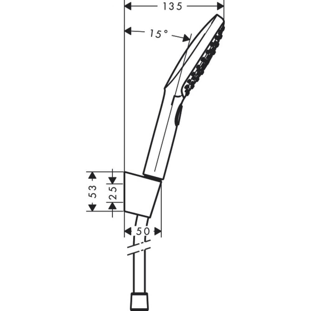 Душевой набор hansgrohe Raindance Select E 120 3jet 26700400 с держателем и шлангом 125 см