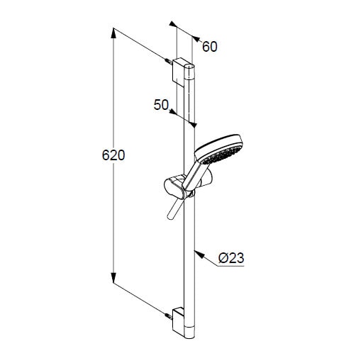 Душевой гарнитур Kludi Dive 6963039-00 черный матовый