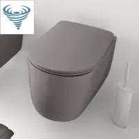 Унитаз подвесной Kerasan Nolita 531589 безободковый, торнадо, железо матовое