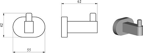 Крючок одинарный Ravak Chrome CR 110.00 X07P320
