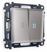 Выключатель проходной двухклавишный с подсветкой Ambrella Volt Quant MA504040