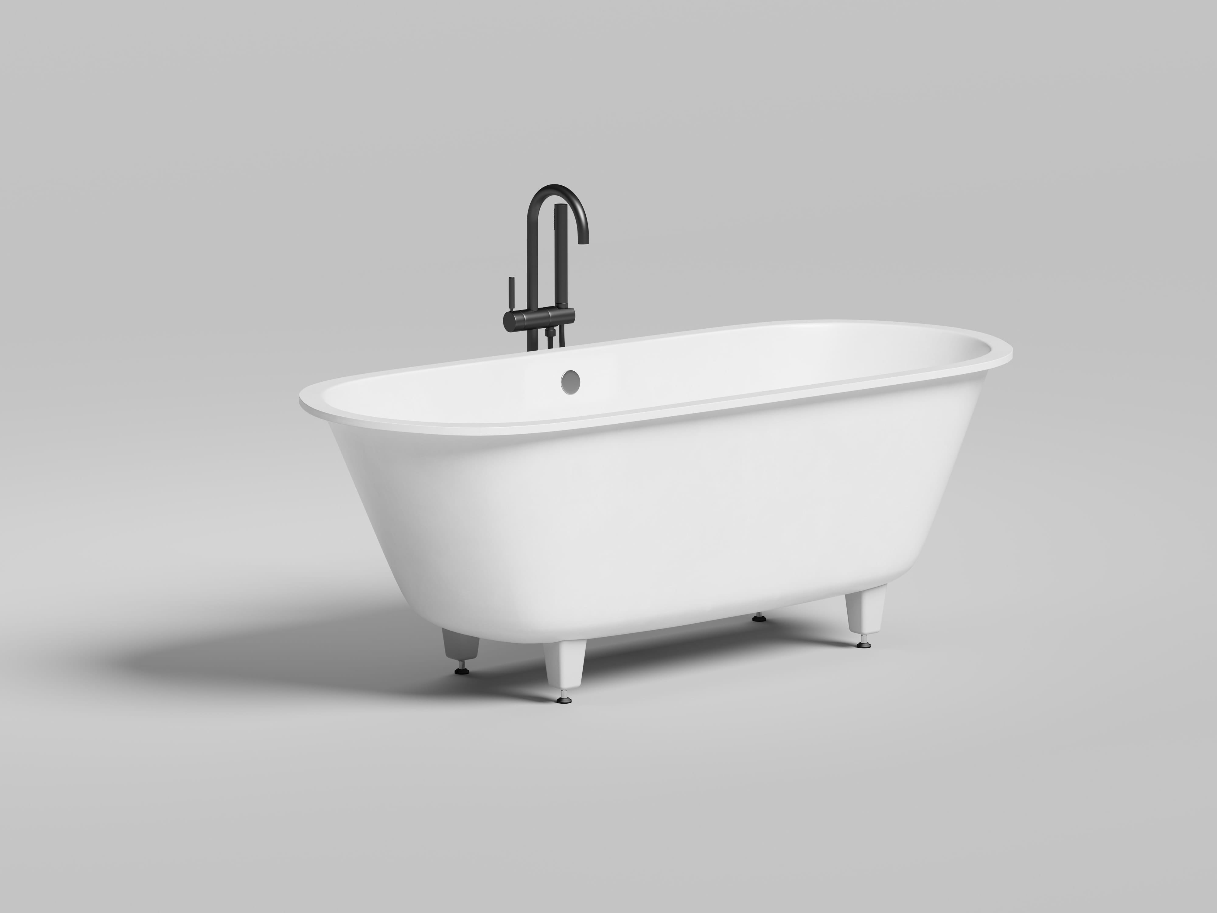 Ванна из искусственного камня Salini Ornella Axis 170x75 103413GF покраска по RAL полностью