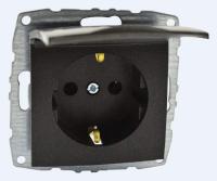 Розетка с заземлением с крышкой без рамки Mono Electric Despina / Larissa 500-002021-118