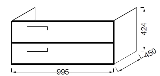 Тумба под раковину Jacob Delafon Rythmik 100 EB1304-G1C белый