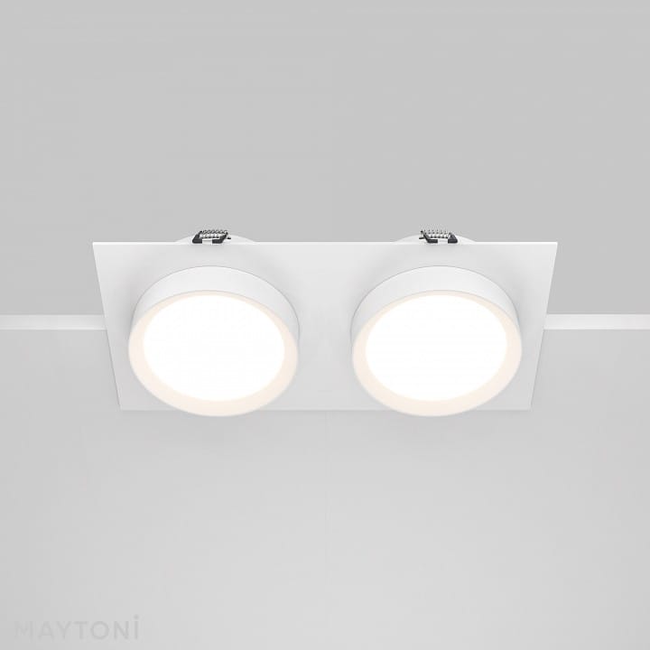 Встраиваемый светильник Maytoni Technical Обруч DL086-02-GX53-SQ-W