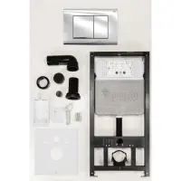 Инсталляция для унитаза Рехау Nova Quad 001 19101031001 с кнопкой смыва, хром