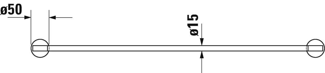 Полотенцедержатель Duravit Starck T 0099434600 81 см черный матовый