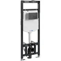 Инсталляция для унитаза WasserKRAFT Alme 15 15TLT.010.ME.MB02 с кнопкой смыва, черный матовый
