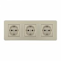 Розетка с заземлением и со шторкой Arte Milano SET16-3 SET16-3-40-1x3 shampan