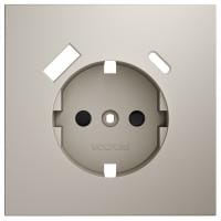 Накладка для розетки с заземлением и со шторками и 2хUSB type A и C Voltum S70 VLS001003
