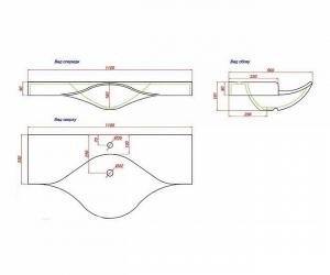 Раковина AQWELLA 5 Stars Broadway 110 (Brw.11.04.D)