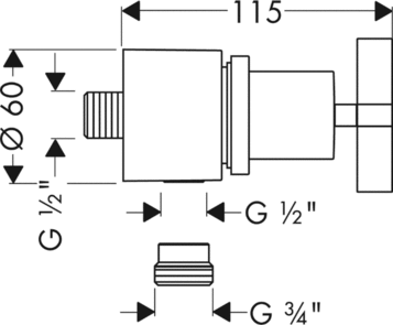 Шланговое подключение Axor Citterio 39883000