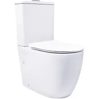 Унитаз-компакт Charus Caravan CT700-131WT безободковый, торнадо, с сиденьем микролифт, белый