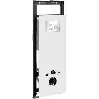 Инсталляция для унитаза WasserKRAFT Salm 27 27TLT.010.ME.WH.BN02 с кнопкой смыва, никель