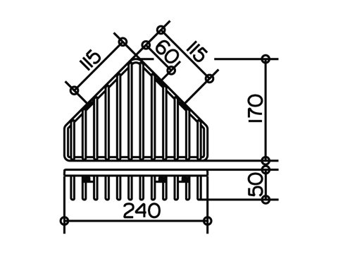 Держатель губок угловой Keuco 24904010000 хром