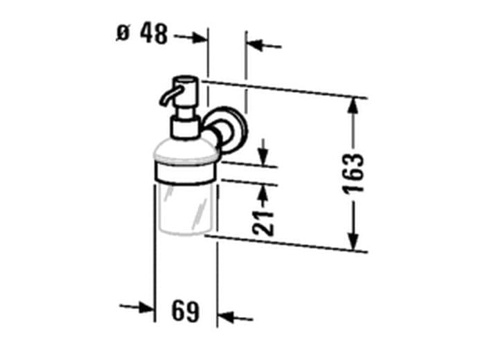 Дозатор подвесной стекло/хром Duravit D-CODE 0099161000