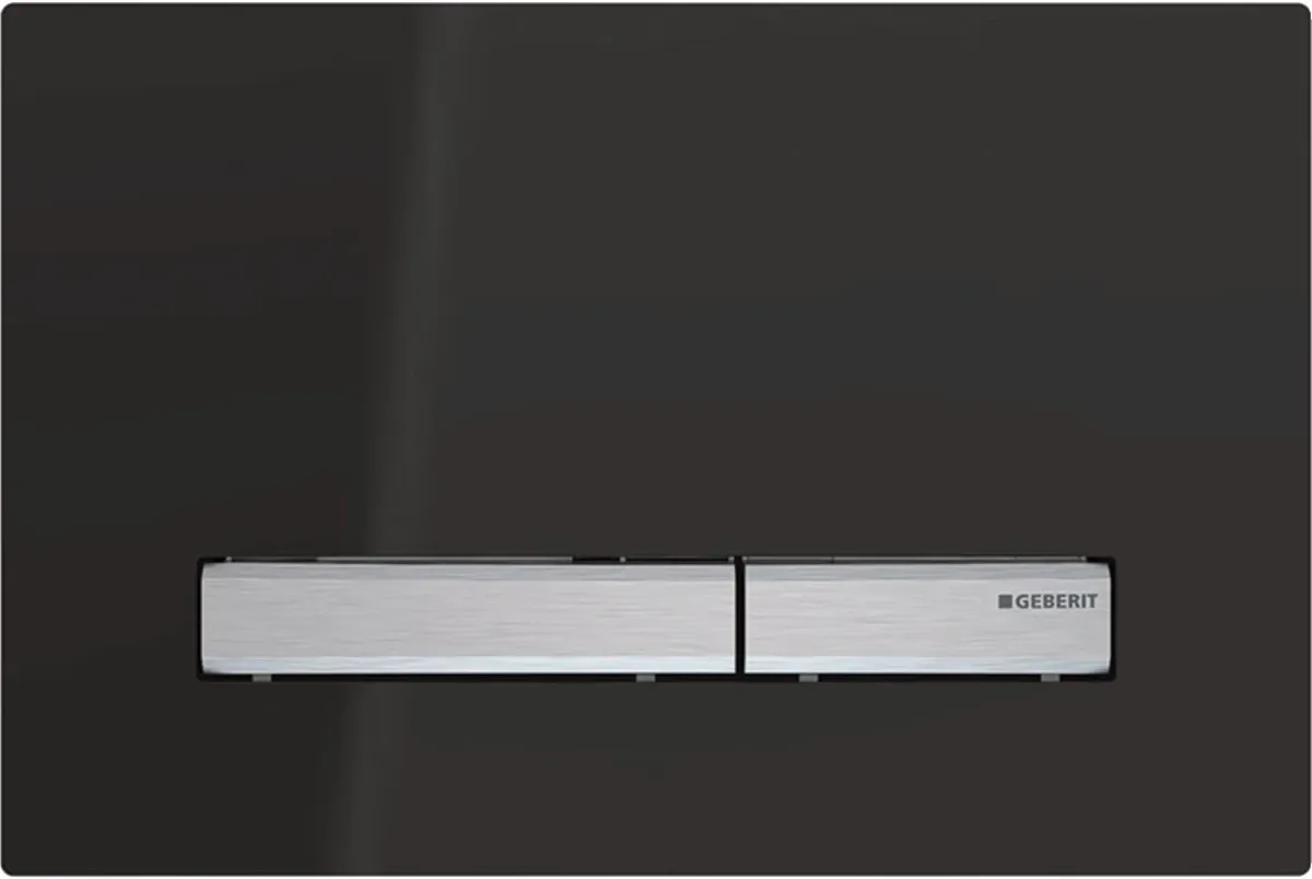 Инсталляция для унитаза Geberit Duofix Sigma 50 111.300.00.5 + 111.815.00.1 + 115.788.DW.2 с кнопкой смыва, черный/нержавеющая сталь