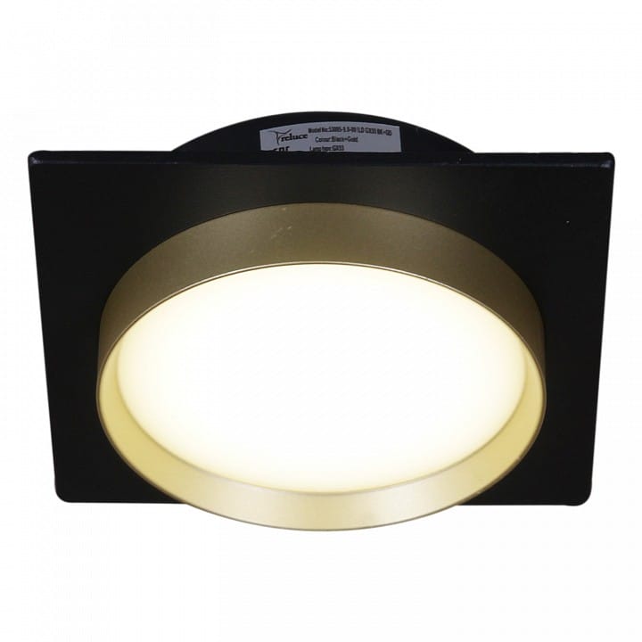 Встраиваемый светильник Reluce 53005 53005-9.0-001LD GX53 BK+GD