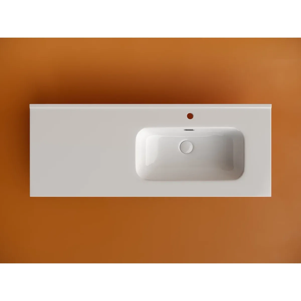 Раковина Ceramica Nova Element CN7006R 121x46,5 см R, накладная, белый