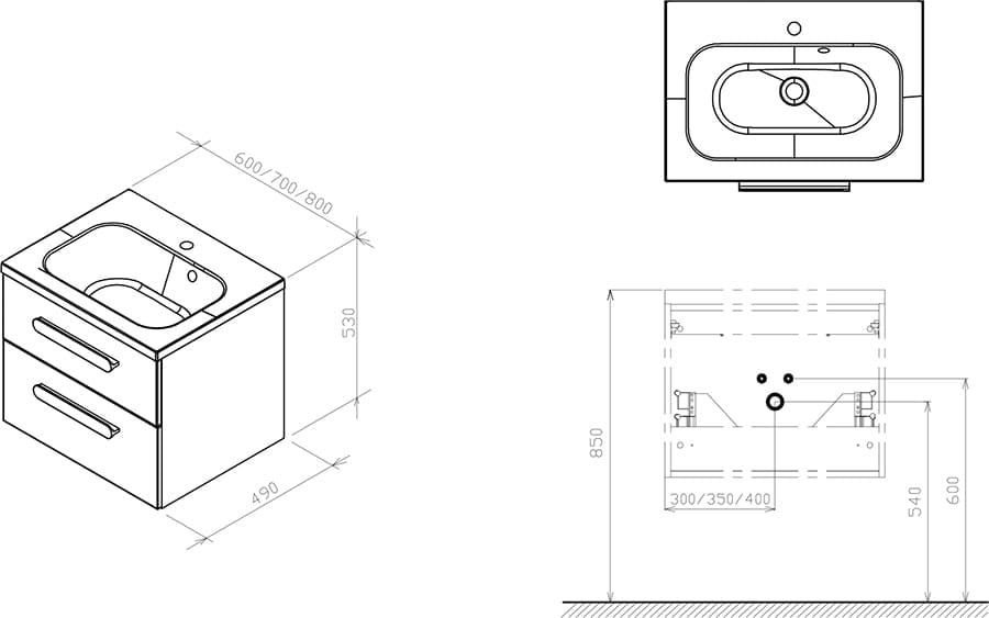 Тумба под раковину Ravak Chrome II SD 800 X000000922 белая