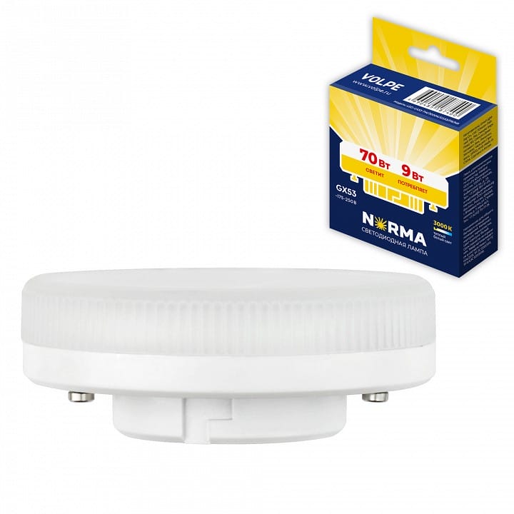 Лампа светодиодная Volpe LED-GX53 GX53 9Вт 3000K UL-00011426