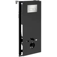 Инсталляция для унитаза WasserKRAFT Abens 20 20TLT.010.ME.BL.BN03 с кнопкой смыва, никель