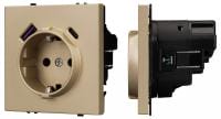 Розетка с заземлением и со шторкой и 2хUSB type A и C, без рамки Arlight NOBE 054286(1)