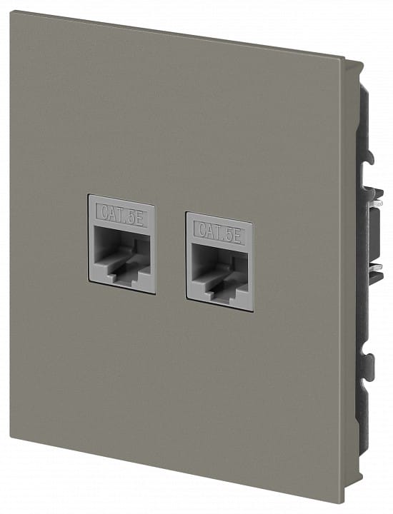 Розетка двойная Ethernet RJ-45 без рамки Эра Arktik Б0070490
