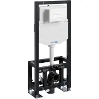 Инсталляция для унитаза WasserKRAFT Dill 61 61TLT.010.ME.WM03 с кнопкой смыва, белый матовый