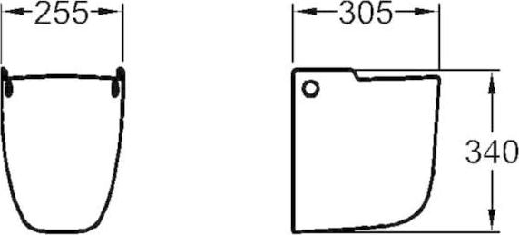 Полупьедестал для раковины Geberit Renova Compact 290520000, белый