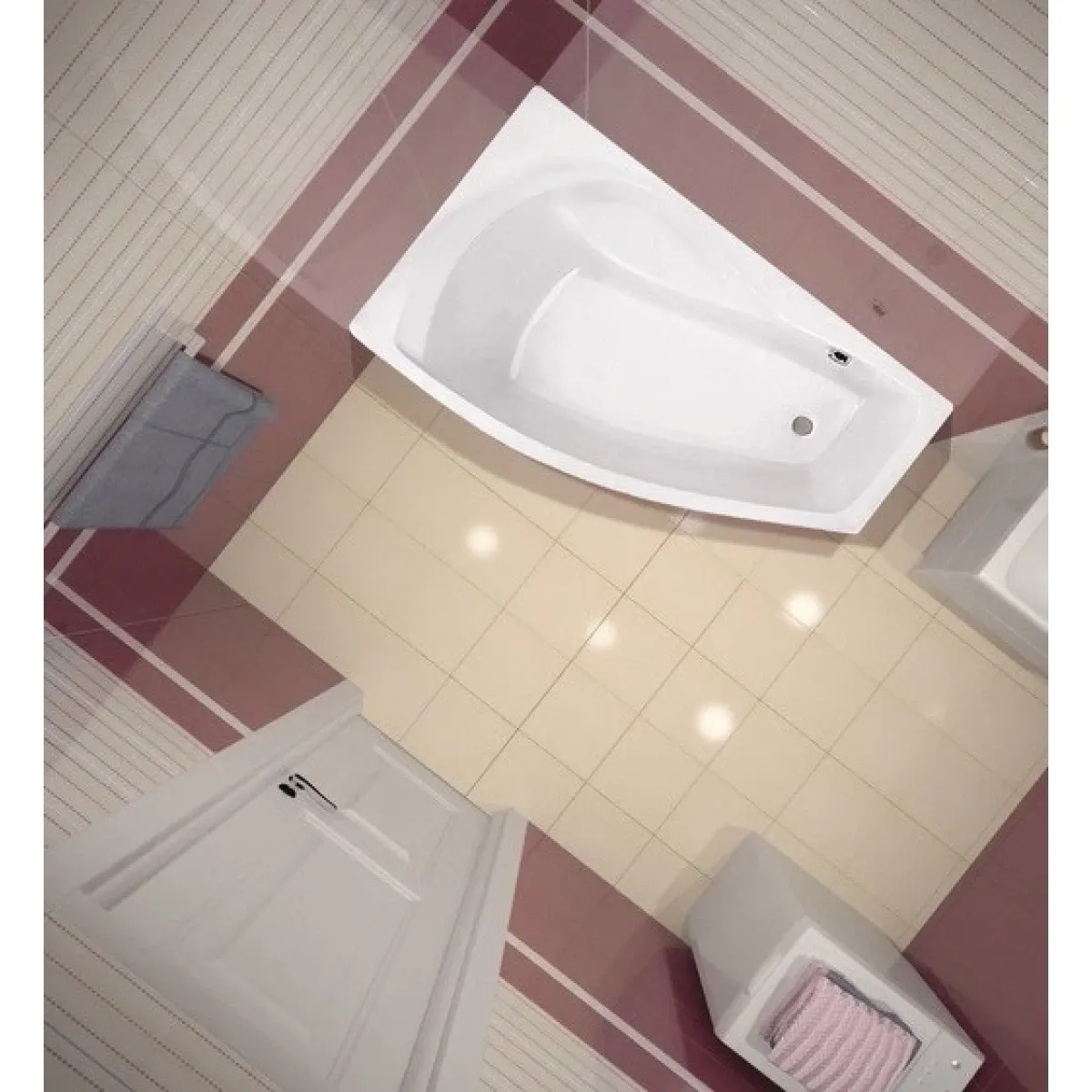 Акриловая ванна 150x90 см L Santek Майорка 1.WH11.1.984