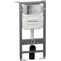 Инсталляция для унитаза Ceramica Nova Envision Flat CN1002M с кнопкой смыва, матовый хром