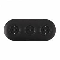 Розетка с заземлением и со шторкой Arte Milano SET08-3 SET08-3-40-1x3 black
