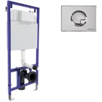 Инсталляция для унитаза Berges Novum R3 040223 с кнопкой смыва, хром