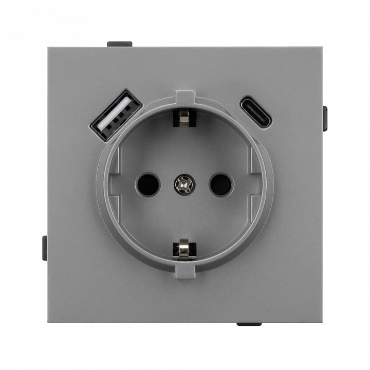 Розетка 2хUSB type A и C без рамки Arlight SCT-TENDO 054088