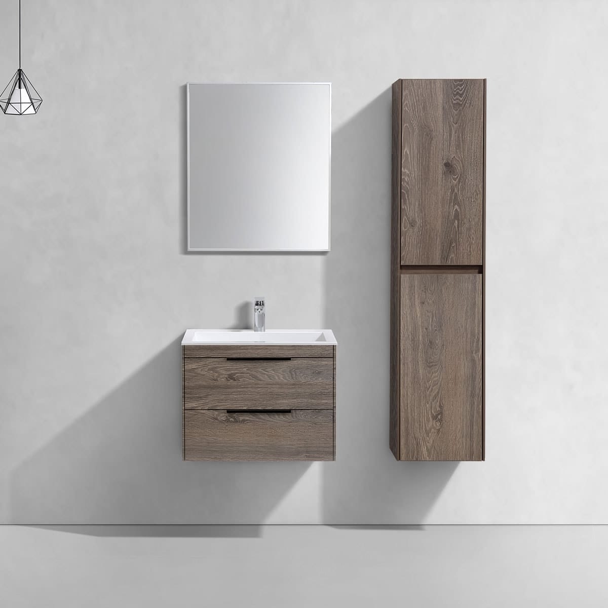 Тумба под раковину Vincea Chiara 2D 60 см VMC-2C2600RO темное дерево