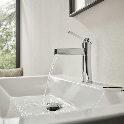 Смеситель для раковины hansgrohe Finoris 76023000 хром со сливным клапаном Push-Open