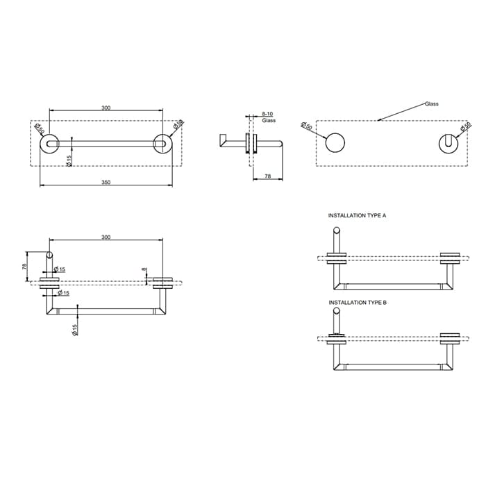 Полотенцедержатель Gessi Tondo 30 см 63724#031