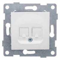 Розетка двойная Ethernet RJ-45 без рамки Gusi Electric UGRA С11К2-001