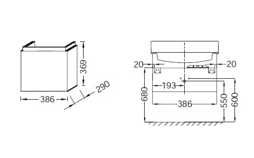 Тумба под раковину Jacob Delafon Rythmik EB1096-E10