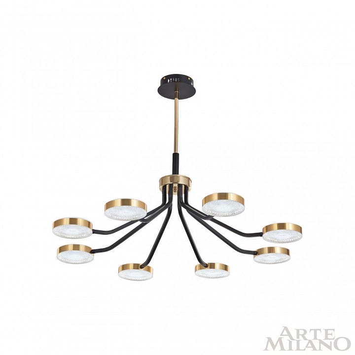 Люстра на штанге Arte Milano Ferrara-76079 276079/8 BK/GD